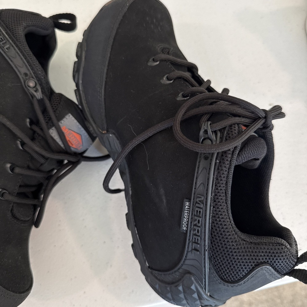 Merrell Work Fullbench  Waterproof Safety Toe Shoes Womens 7.5 M Black Chameleon - Picture 2 of 8